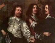 DOBSON, William The Painter with Sir Charles Cottrell and Sir Balthasar Gerbier dfg Germany oil painting artist